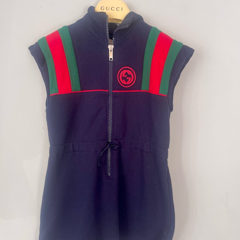 Gucci Kids Casual Dress - Navy, Red, Green